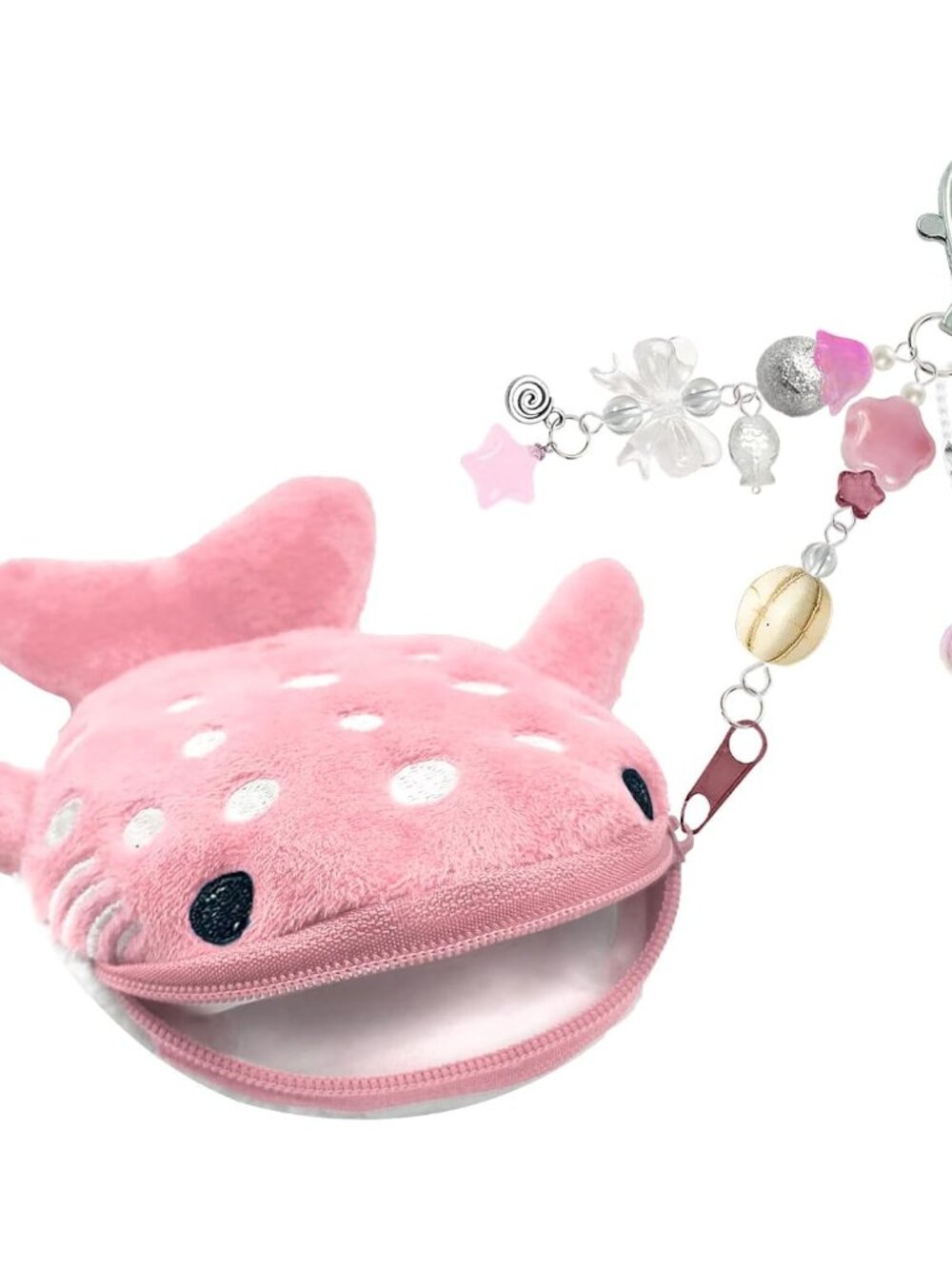 Whale Shark Coin Purse Keychain,Cute Blue Plush Change Pouches Bag Charm